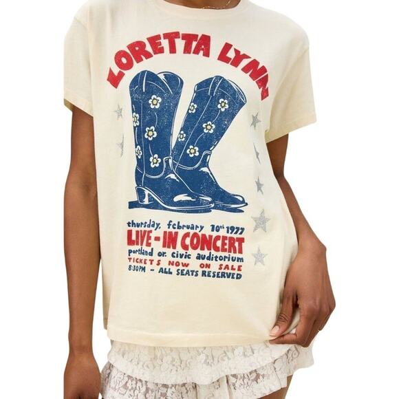 DAYDREAMER Loretta Lynn In Concert Tour Tee, Size M, New with Tag MSRP $85 - Picture 3 of 15
